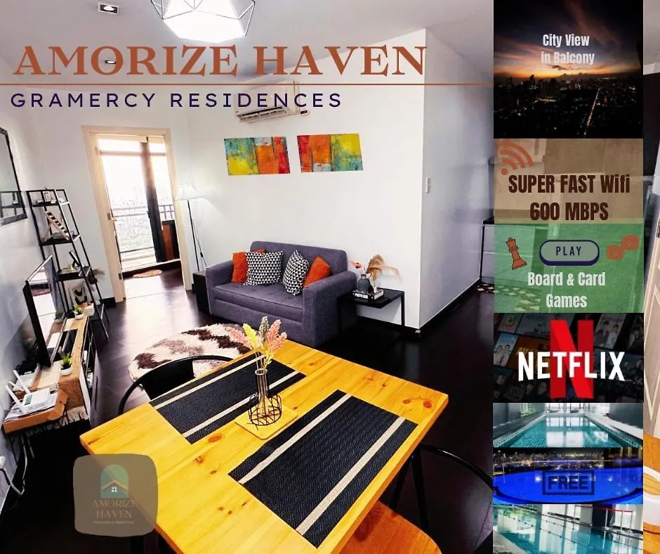 The Gramercy Residences New Sleek 1Br Suite, 600Mbps Wifi, Netflix & Free Amenities Manila Hotel